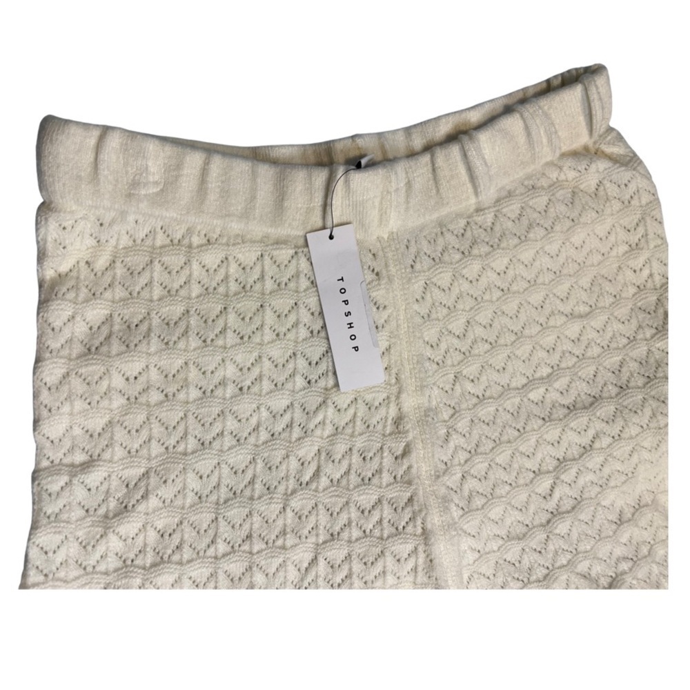 Nwt Topshop Cozy Knit Shorts Cream Women’s Size 8-10 - Picture 3 of 7